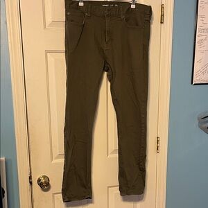 Olive Green and Brown Skinny Jeans. Both pair for one low price